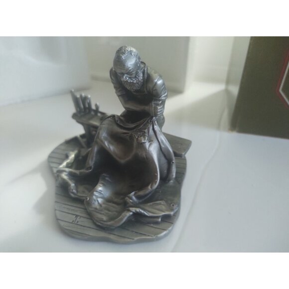 Franklin Mint People of Canada Series "Sailmaker" pewter Figurine Original Box - Picture 4 of 15
